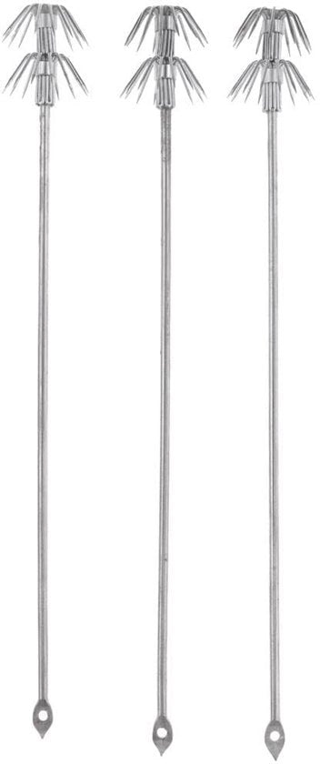 Attrezio per jig - Haken per pesca - Punte acuminata in acciaio inossidabile - Haken bifilari a doppia punta - Collegamento rotante integrato - Resistente - Adatto per la pesca del calamaro - Haken per calamaro