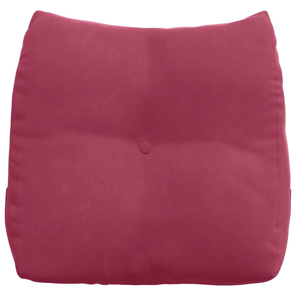 Cuscino per Schiena Rosso Vino 45 x 24 x 50 cm Velluto 42014376
