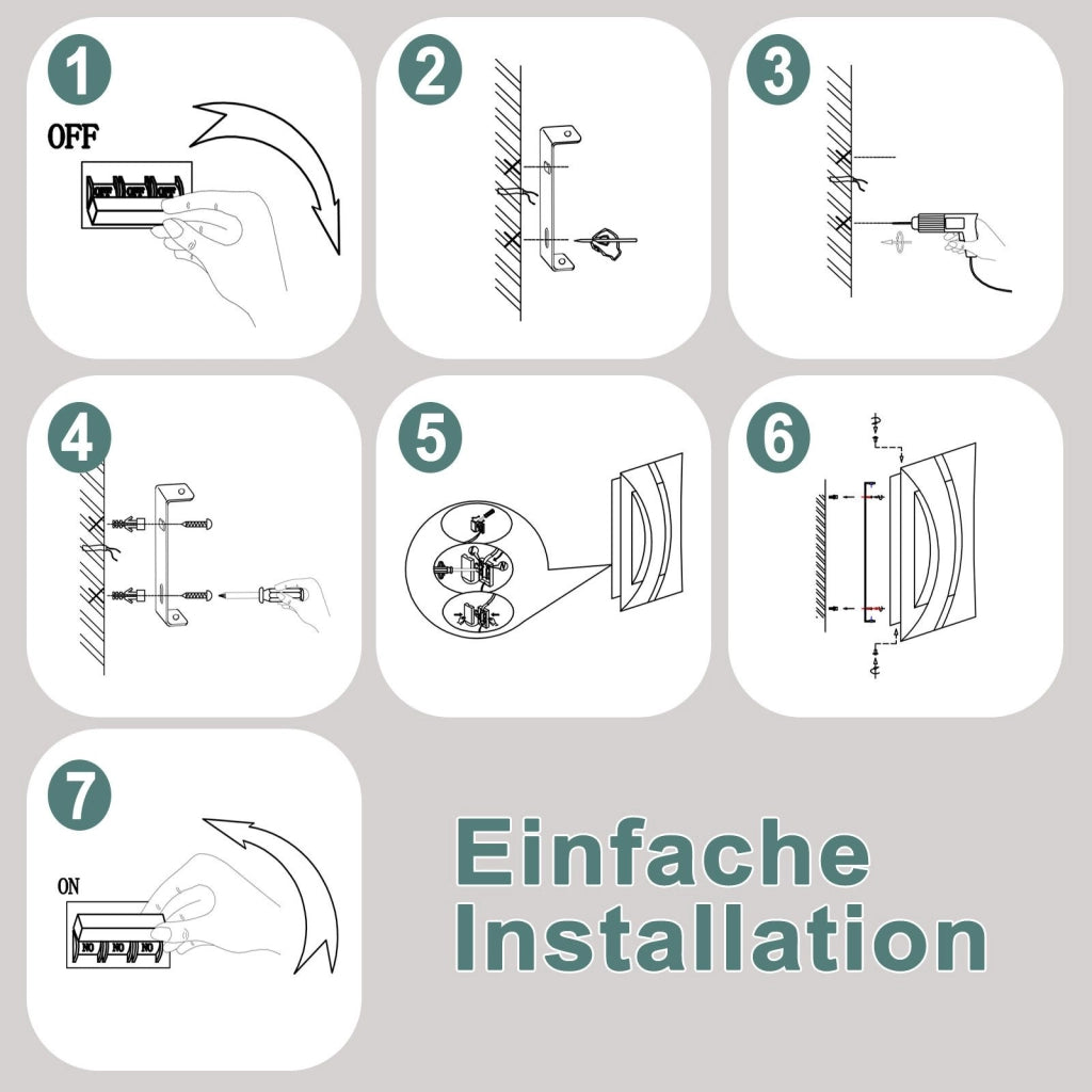ZMH Lampada da Parete LED Bianco Design Moderno 3000K 5W Illuminazione Verso l'Alto e Verso il Basso Applique