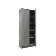 Armadio REY – 2 porte – 80×180 cm – Rovere grigio – Stile scandinavo