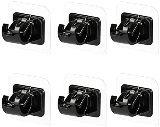 Set di 6 supporti per tenda senza foratura con adesivo self-locking