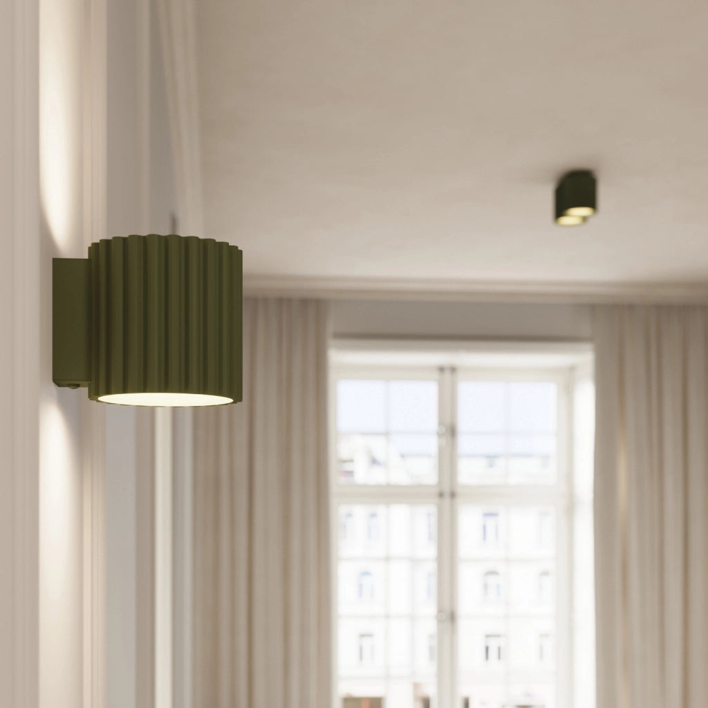 Lampada da soffitto AURA 1 verde oliva GU10