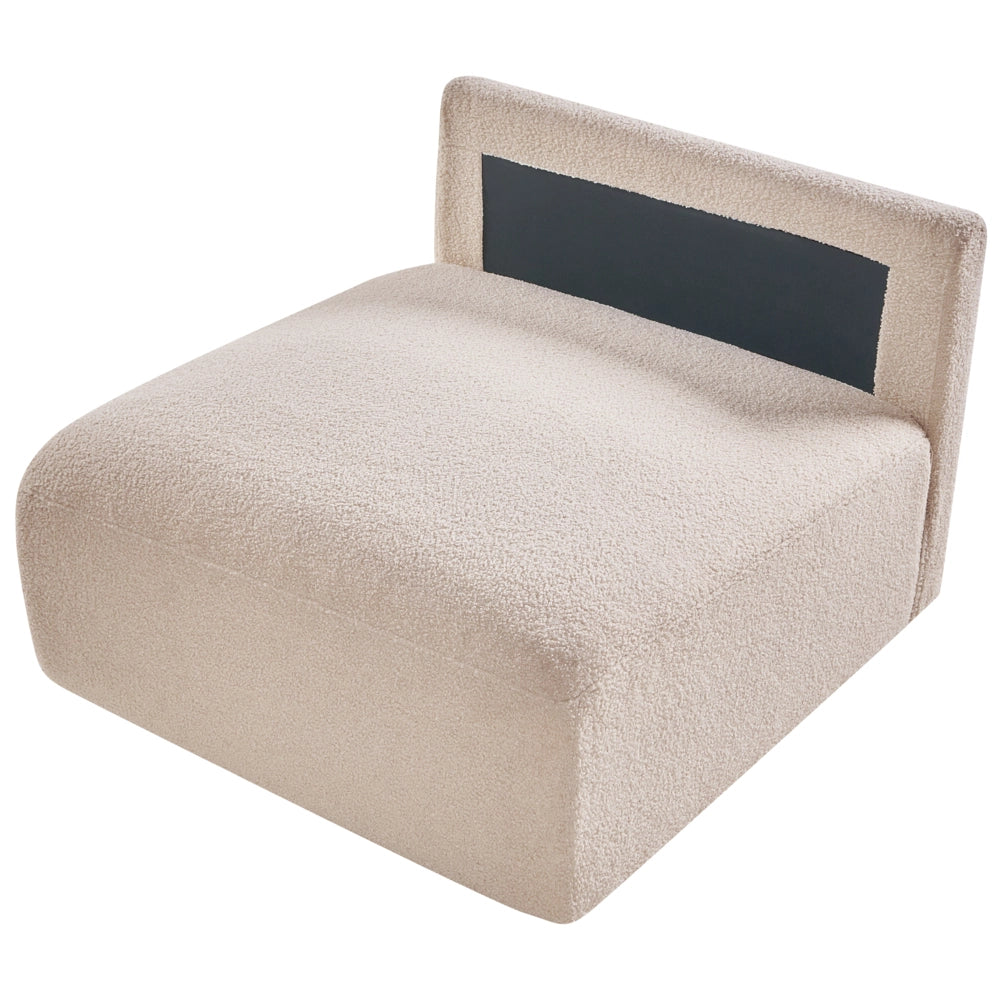 Modulo poltrona Beige Boucle Poltrona a 1 posto Stile moderno Soggiorno