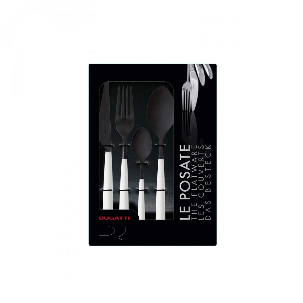 ATHENA Black Diamond, Posate Set 24 pz, Scatola Window, Casa