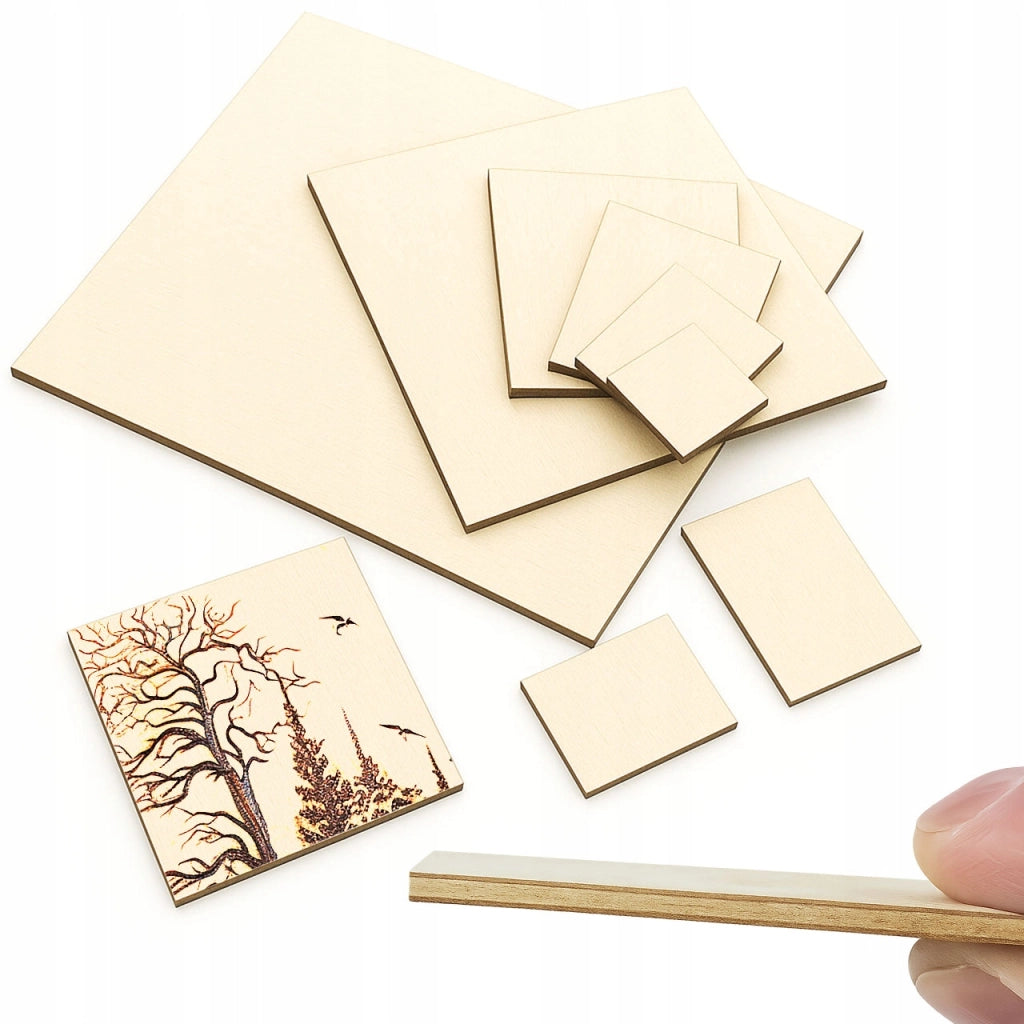Lastra di Compensato Tecnico LaserSmooth – 10x15x2.5 cm | Spessore 2,5 mm | Classe I