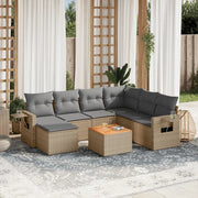 Set Divano da Giardino 8 pz con Cuscini Beige in Polyrattancod mxl 112967