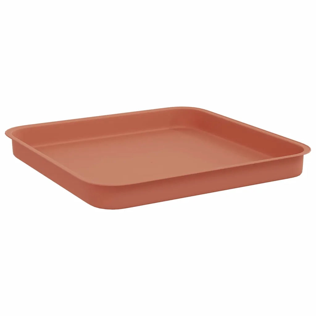 Vassoio Quadrato per Fiori 6 pz Rosso Mattone Plastica CFW6562323