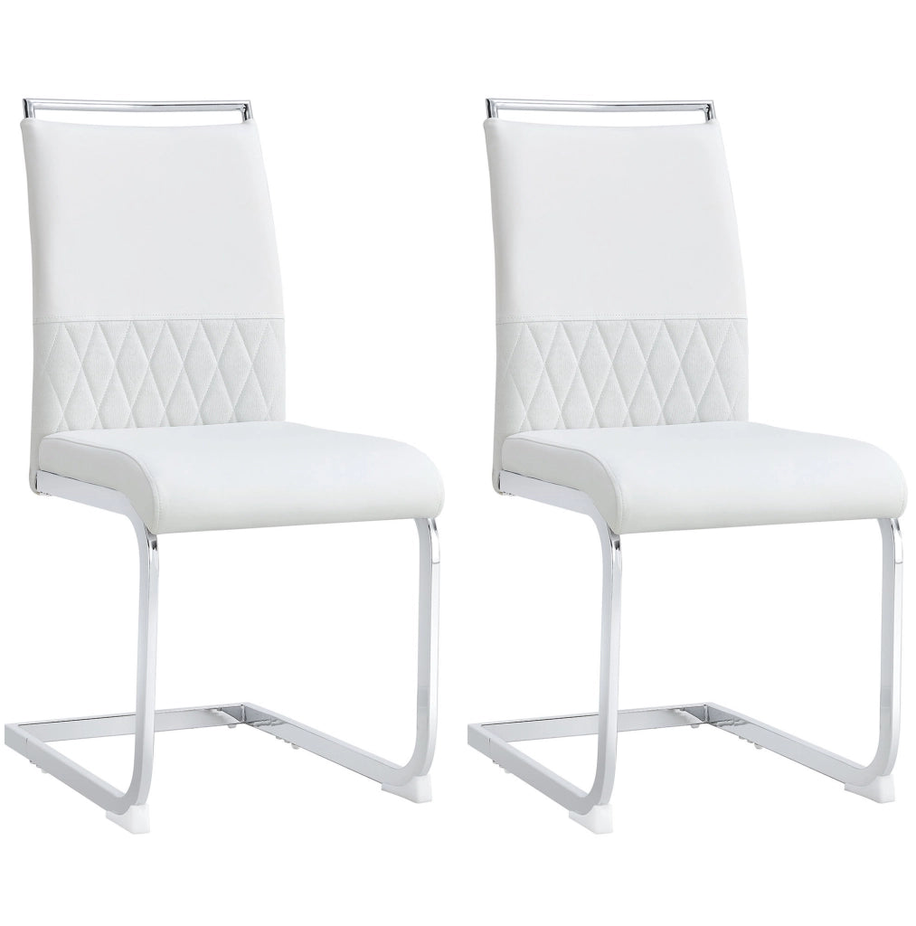 Sedia moderna ergonomica bianca con schienale in PU e lino