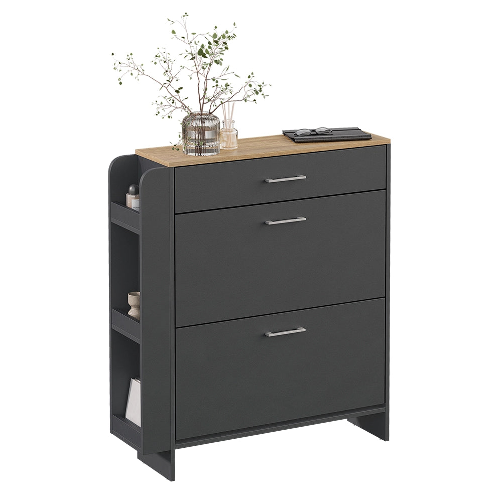 Vicco Mobile porta scarpe Antracite/quercia 88.4 x 101.6 cm Con scomparti aperti e chiusi