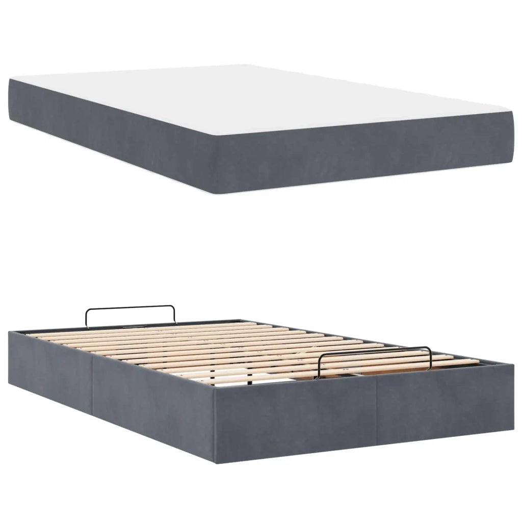 Struttura letto con materasso 2 pcs Grigio Sfumato Velluto 3399547
