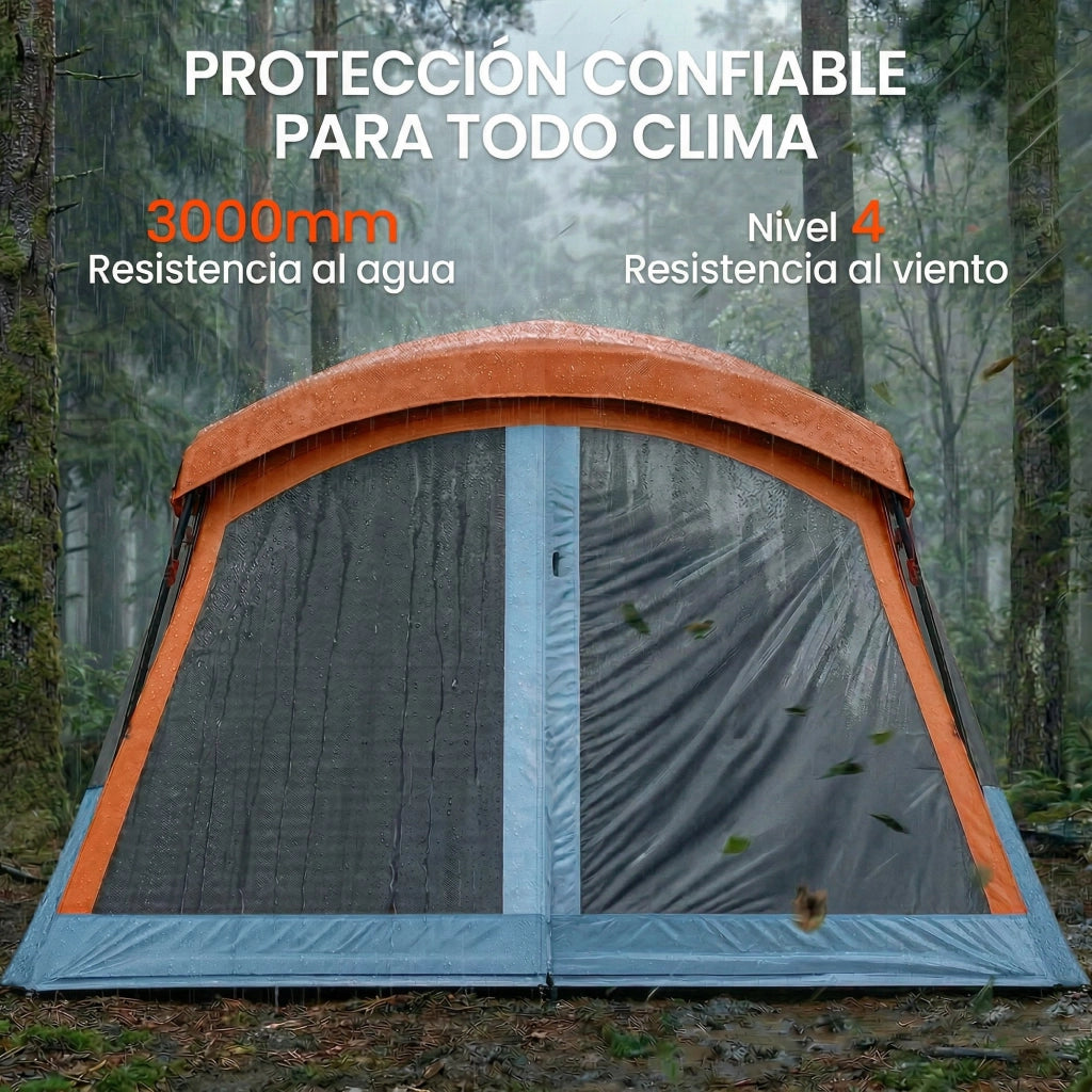 Tenda da campeggio 4 persone 2 stanze ¨C zephmum ¨C impermeabile facile montaggio
