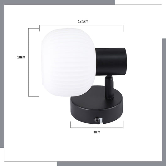 ZMH Faretto da soffitto 1 fiamma vetro design vintage moderno E14 per camera letto