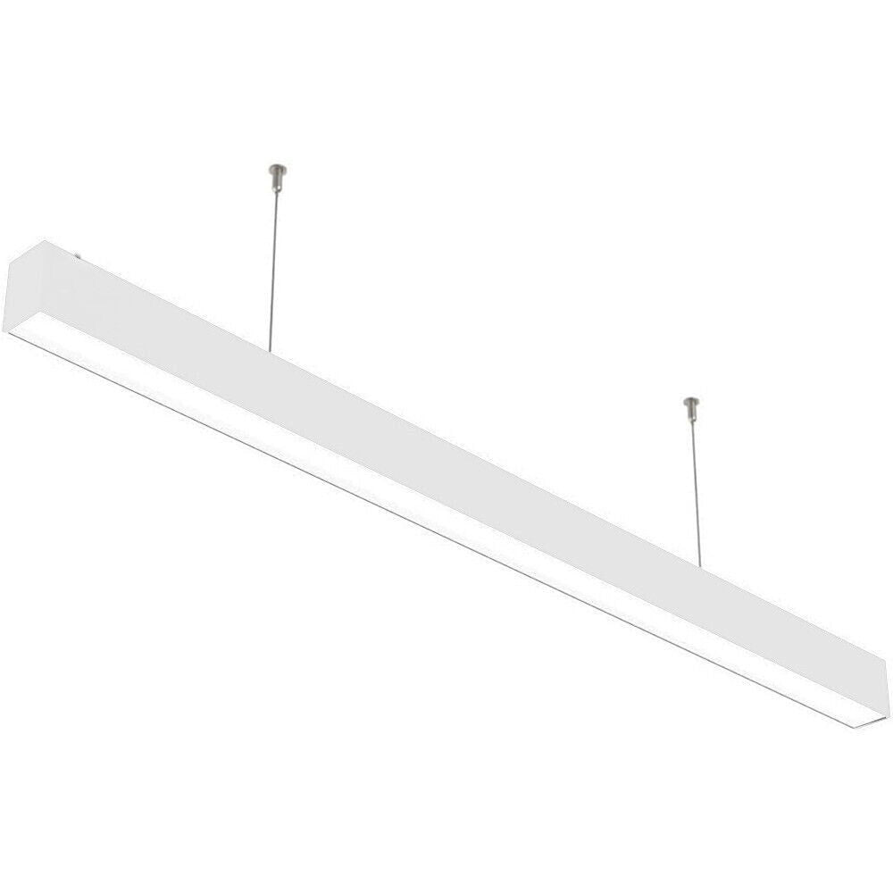 Trade Shop - Lampadario Led Lineare A Sospensione Soffitto 40w Modulare Tecnologia Cct Ll57-120c-3c - Bianco