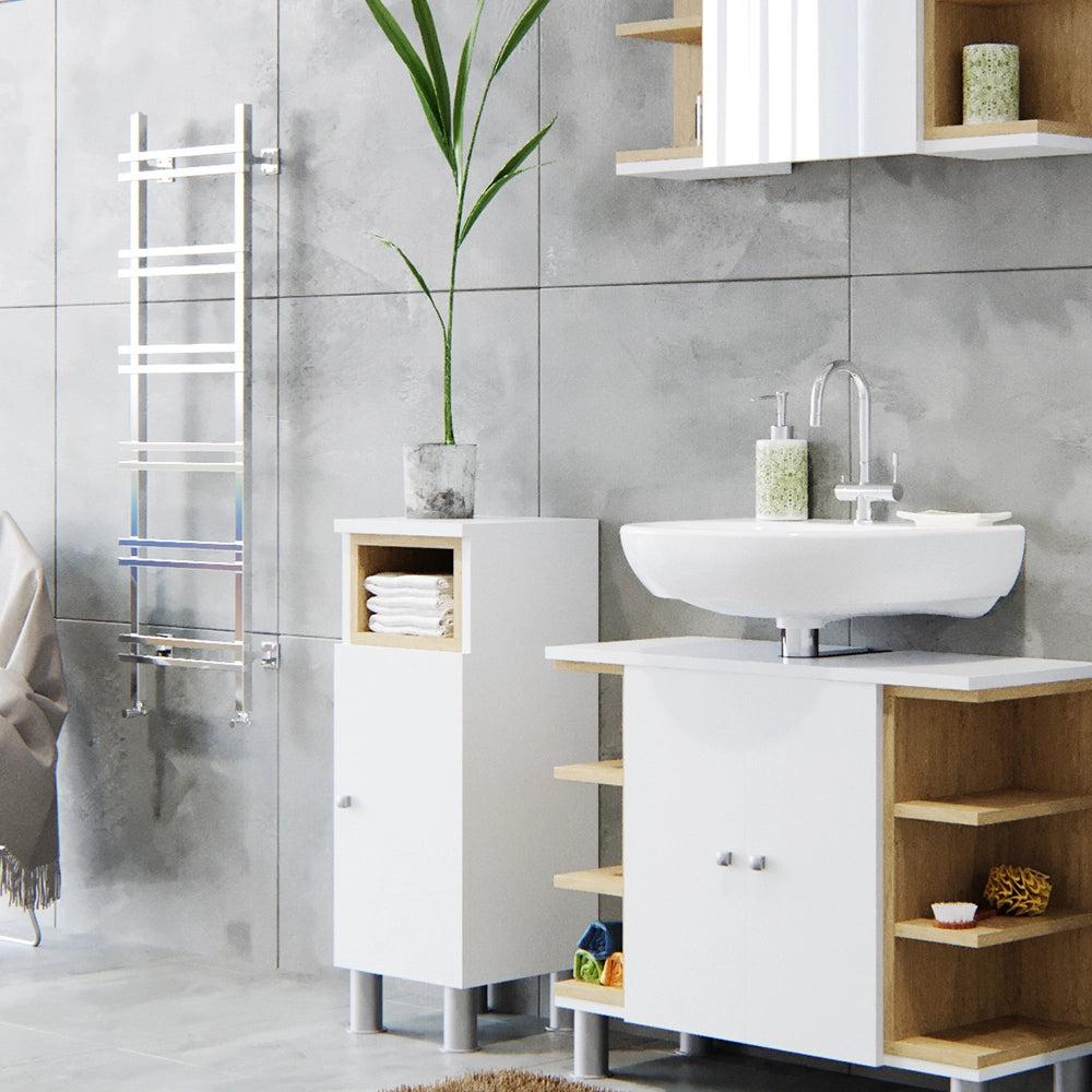 Vicco Set mobili bagno Bianco 3 parti