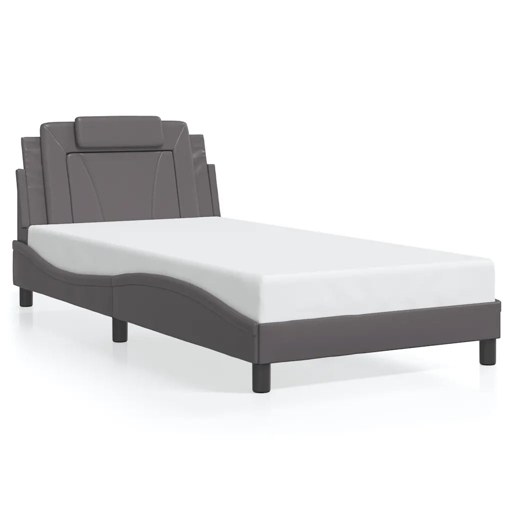 Giroletto Viana con LED senza Materasso Grigio 100x200 cm 3214004