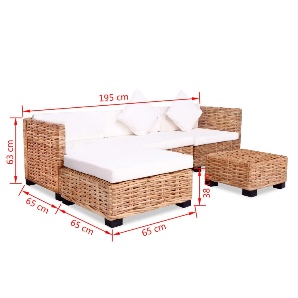 Set di divani in rattan naturale da 14 pezzi 02_0014493