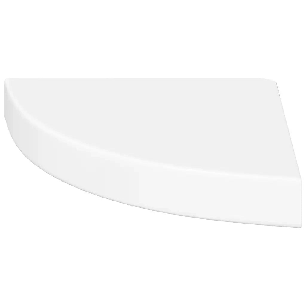 Mensole Angolari Sospese 2 pz Bianco Lucido 25x25x3,8 cm MDF 323887