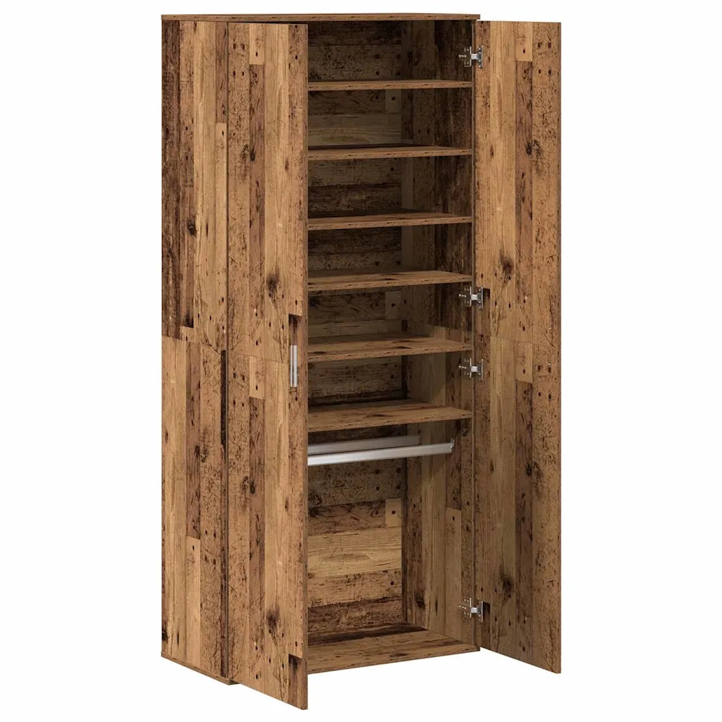 Credenza-Buffet-Armadio da cucina Legno vecchio 80 x 39 x 178 cm Legno multistrato