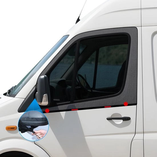 Zonwering auto mesh per schuif porta finestra, occultamento finestra, zonwering unifacciale per vetrata laterale, L