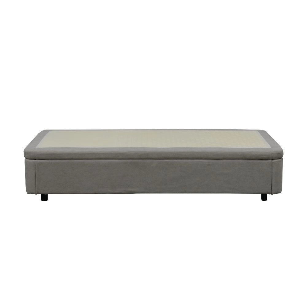 Letto singolo Sommier con contenitore in tessuto grigio 82x192x39H – Praticità compatta