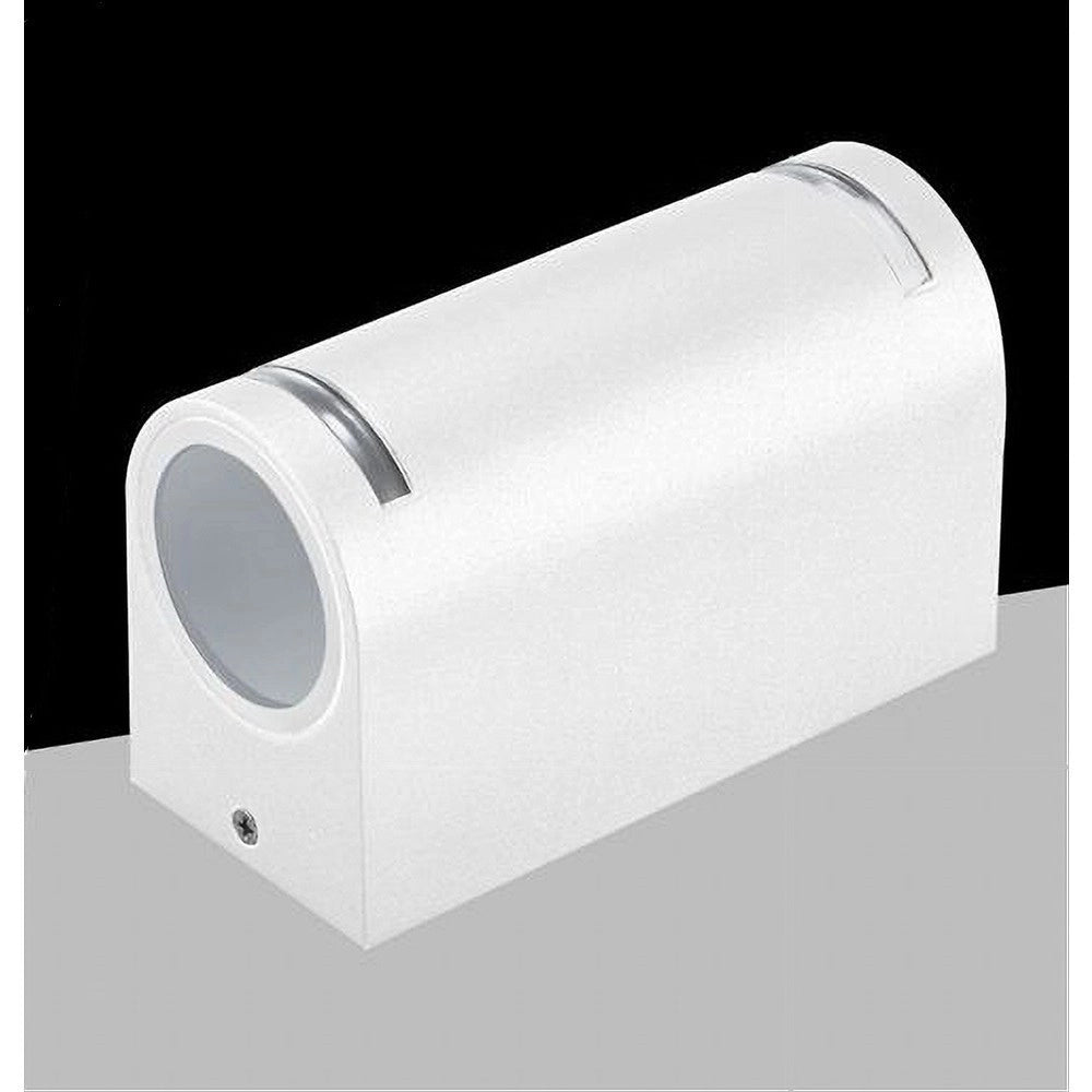 Trade Shop - Applique Esterno Per Parete Facciate Giardino Lampada Up&down Gu10 Ip54 Gn-wl062 - Bianco