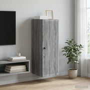 Mobiletto a muro Sonoma grigio 33 x 34,5 x 90 cm 897911