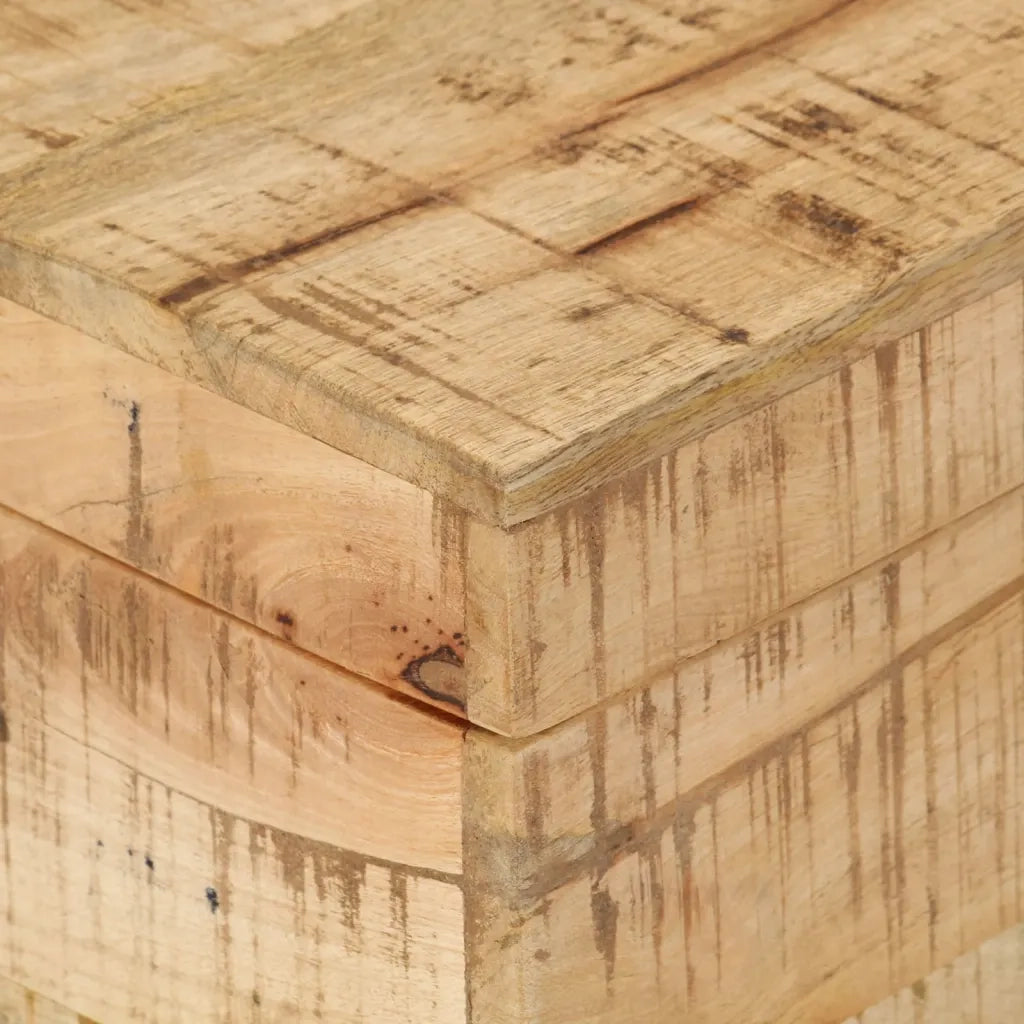 Cassapanca in Legno Massello di Mango Ruvido 328293