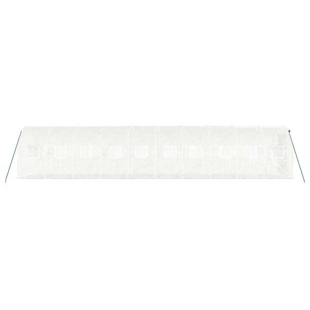 Serra con Telaio in Acciaio Bianco 20 m² 10x2x2 m 3188031