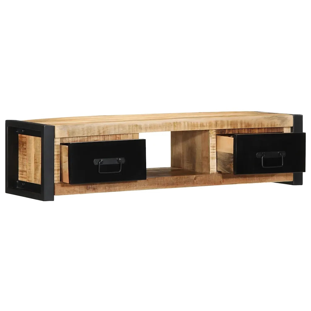 Mobile Porta TV 100x30x25 cm in Legno Massello di Mango Grezzo 4013597