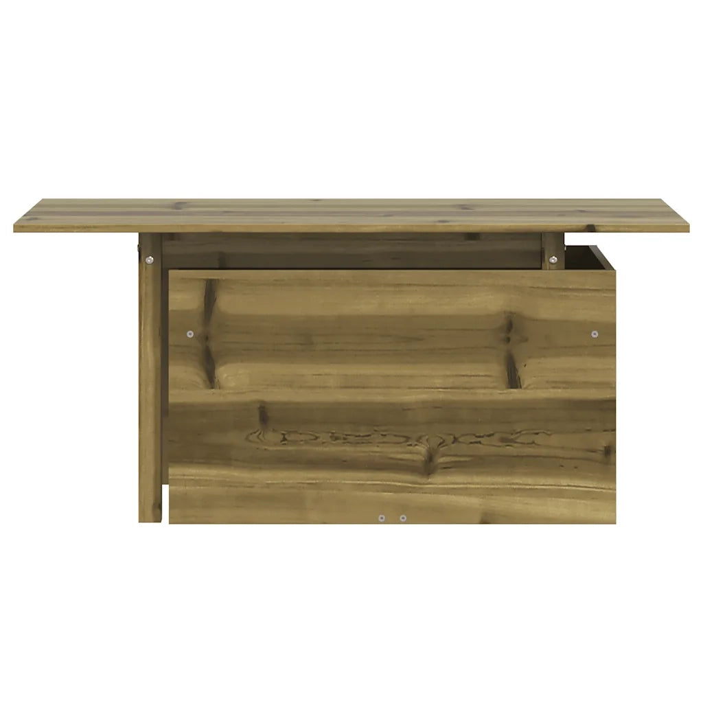 Tavolo da Giardino | Tavolino da esterno 100x50x75 cm in Legno Impregnato di Pino