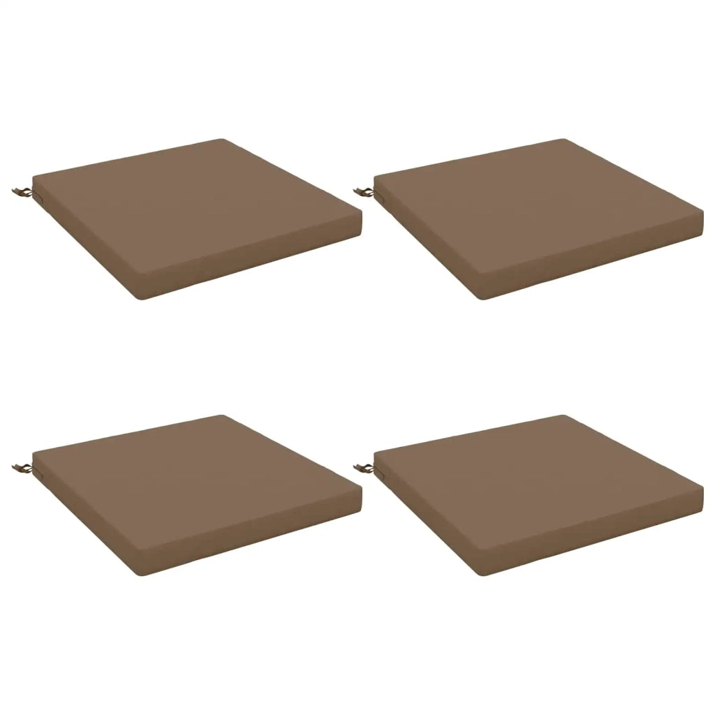 Cuscini per Sedia in 4 Pezzi SOEST 4 pz 100% Poliestere Tortora 945054