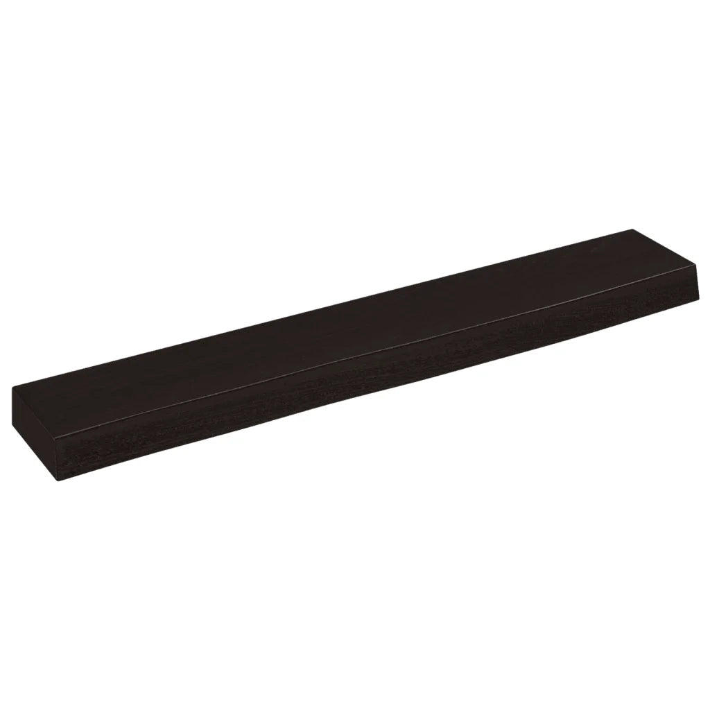 Ripiano Muro | Scaffale a Parete | Mensole Parete Marrone Scuro 60x10x4 cm Massello Rovere Trattato