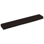 Ripiano Muro | Scaffale a Parete | Mensole Parete Marrone Scuro 60x10x4 cm Massello Rovere Trattato