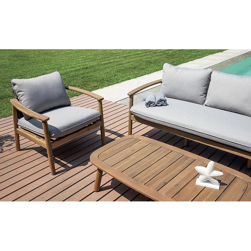 Salotto Scilla In Acacia + Corda Antracite Moia