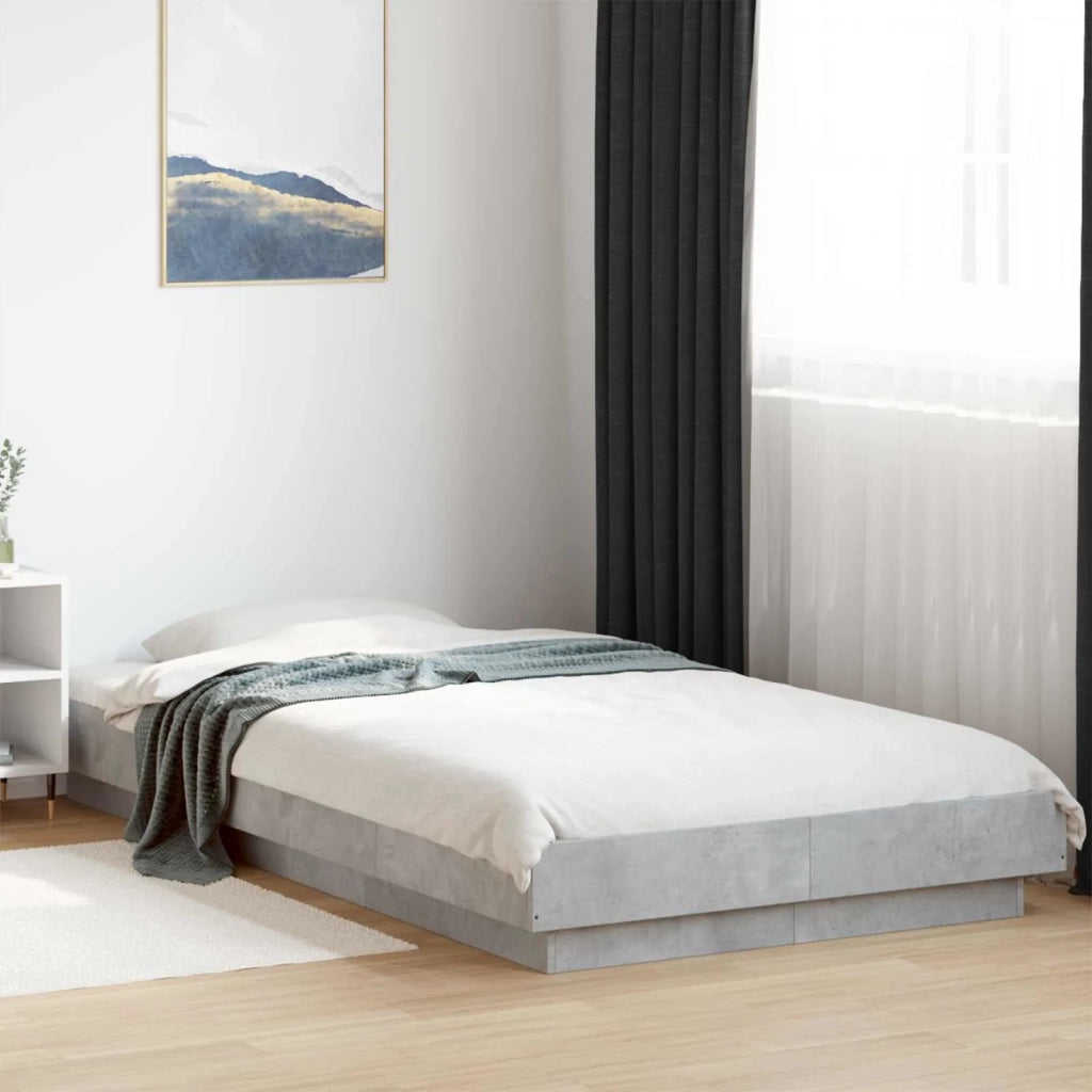 Letto con LED Grigio Cemento 80 x 200 cm Legno ingegnerizzato 3429586