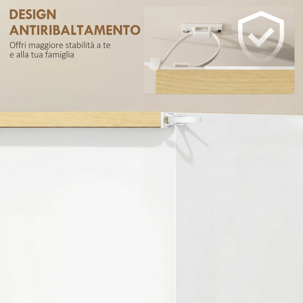 Scarpiera 18 Paia Scarpe ¨C Zephmum ¨C Bianco, Cassetti, 72x26x112 cm
