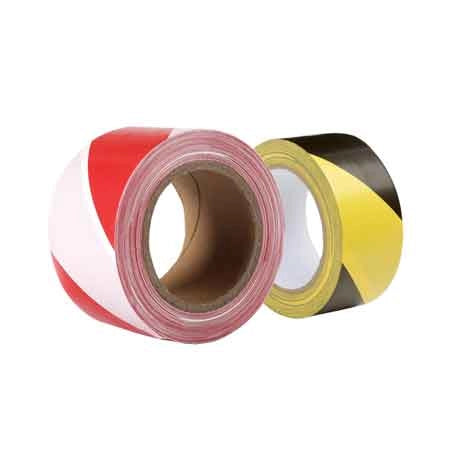 NASTRO SEGNALETICO ADESIVO mm 50x33 mt - colore bianco/rosso