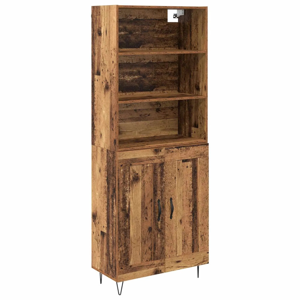 Credenza 2 pz | Madia | Buffet da pranzo | Armadio da pranzo Legno vecchio Legno multistrato