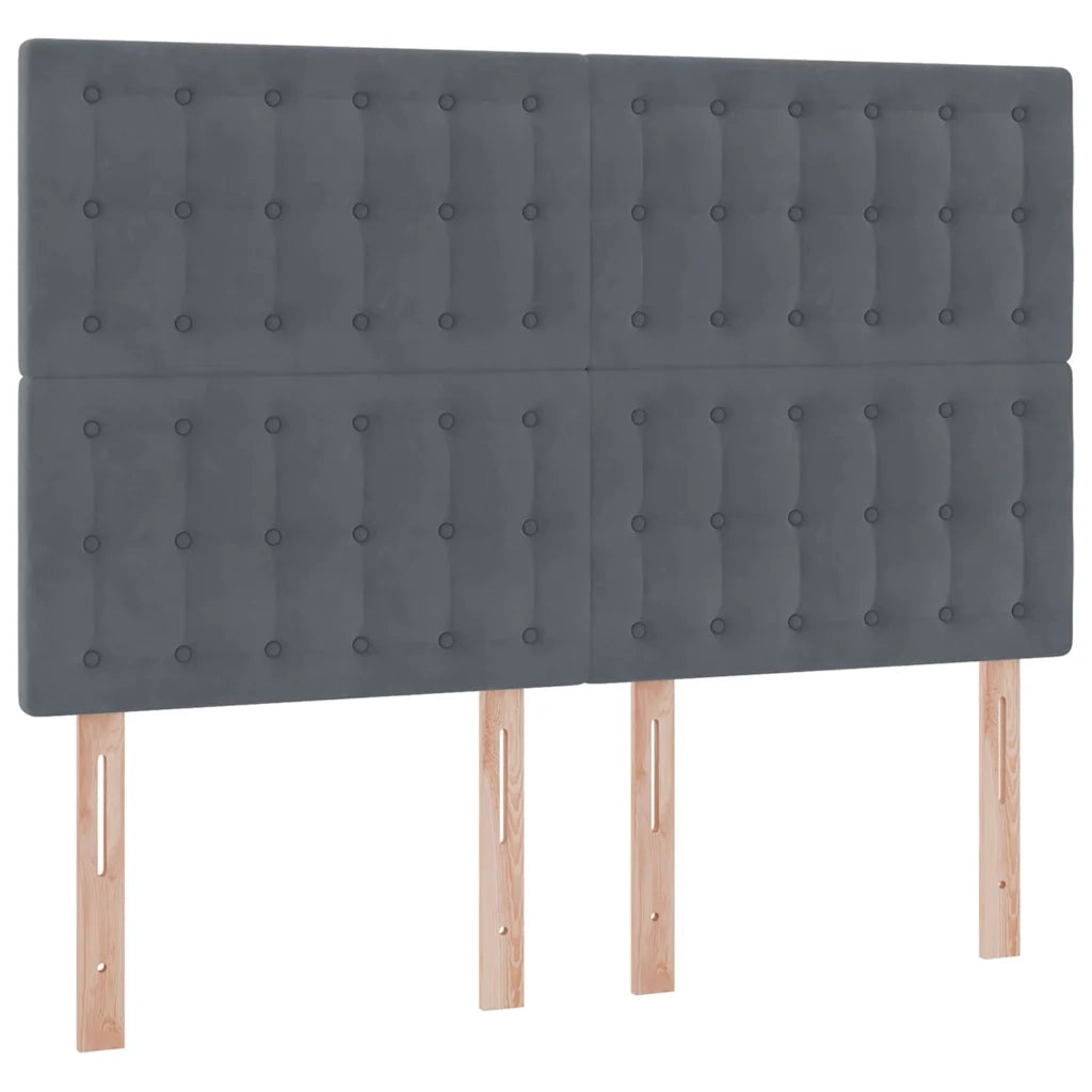 Letto con contenitore e materasso Grigio scuro 140 x 190 cm 3372148