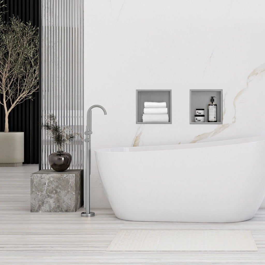 Mensola Bagno 30x30 Steel Brush
