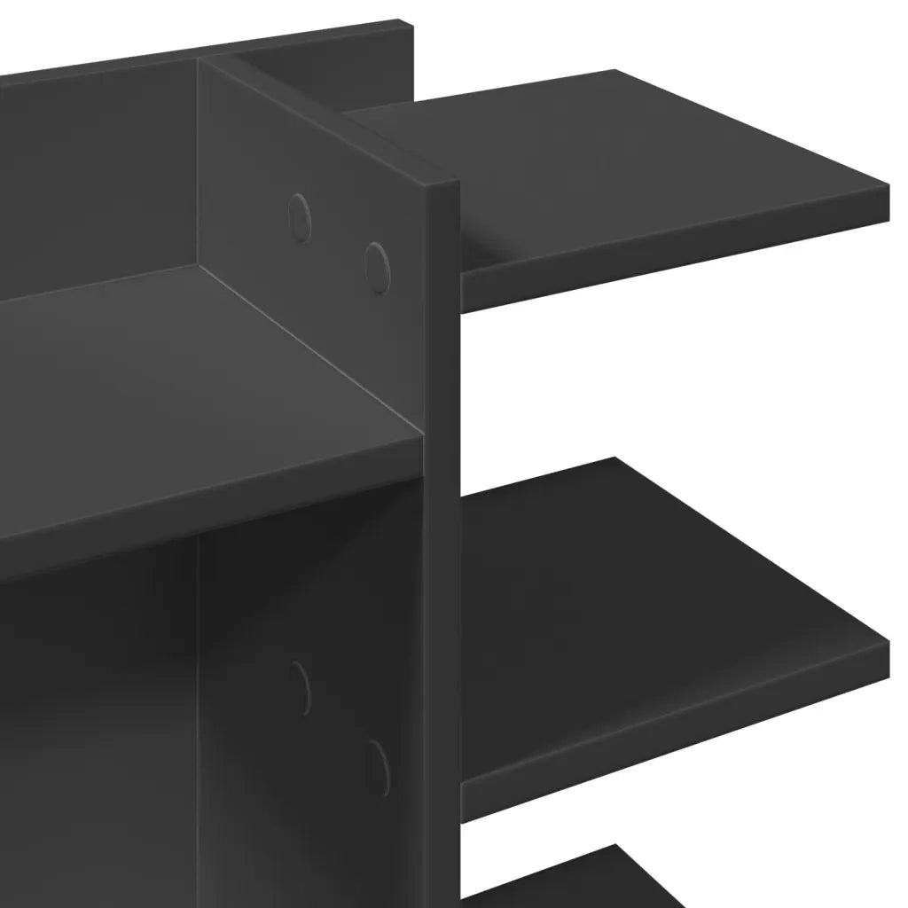 Organizer da Scrivania Nero 42x21,5x42 cm in Legno Multistrato CFW4673991