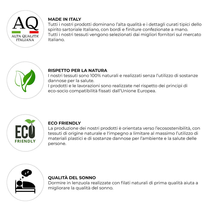 Set Lenzuola Sopra Sotto e Federe Bordi in Raso Garrini Eveline Avorio/Grigio Varie Misure