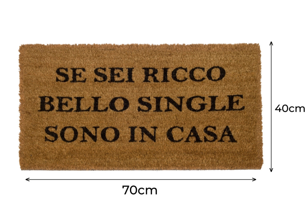 Zerbino Entrata Ingresso Casa Esterno Antiscivolo In Cocco Allegro Ricco Single