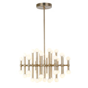 Lampadario Italux Giovanna LED 94W moderno oro/bianco 70cm
