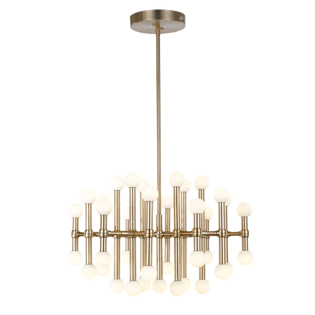 Lampadario Italux Giovanna LED 94W moderno oro/bianco 70cm