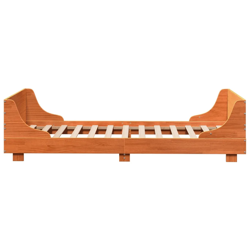 Letto senza Materasso Marrone Cera 90x190 cm in Legno di Pino