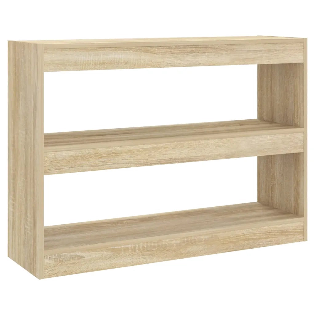 Libreria Divisorio-Scaffale per Libri-Mobile di Stoccaggio Rovere Sonoma 100x30x72 cm
