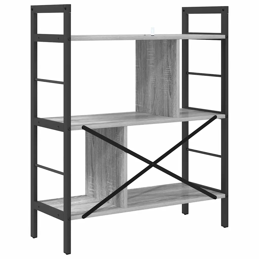 Libreria Grigio Sonoma 75 x 30 x 91 cm Legno multistrato