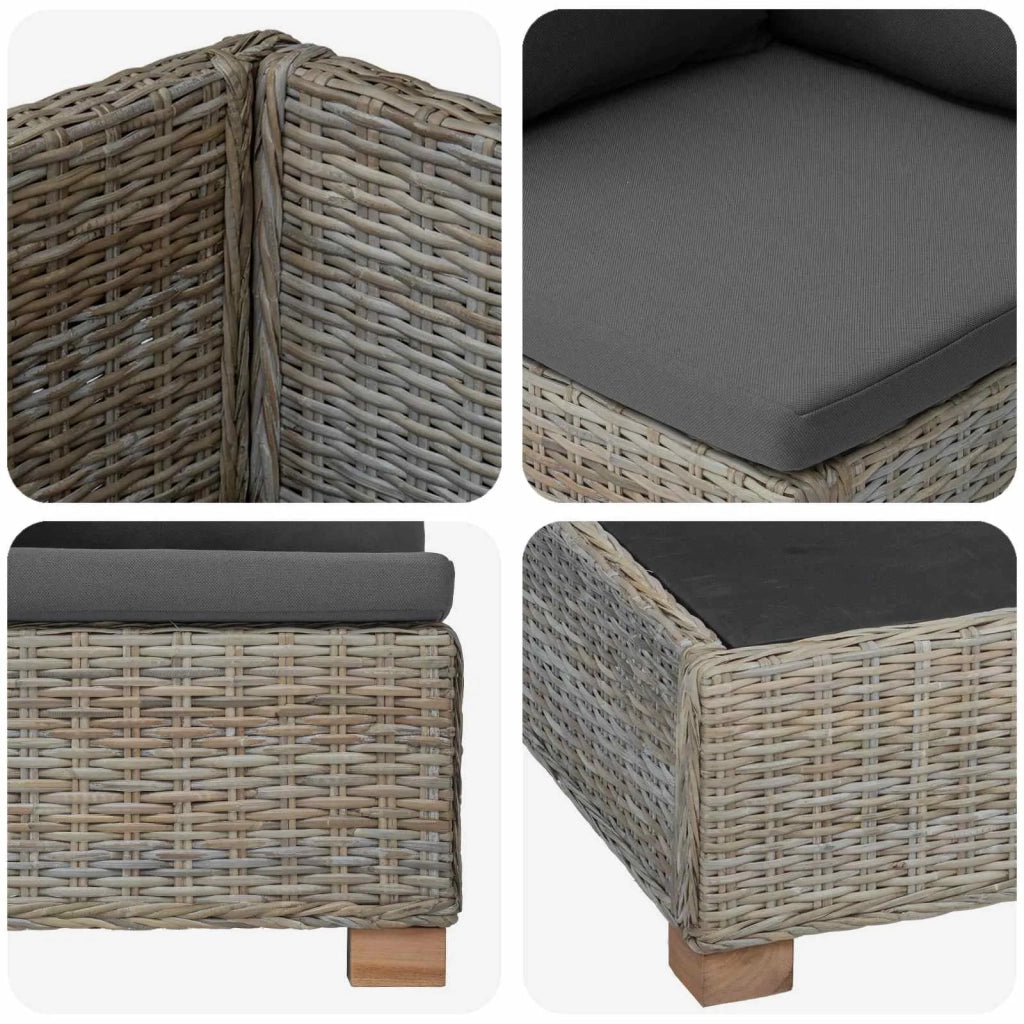 6 pz Set Lounge in Rattan con Cuscini GENDT Rattan naturale 3429843