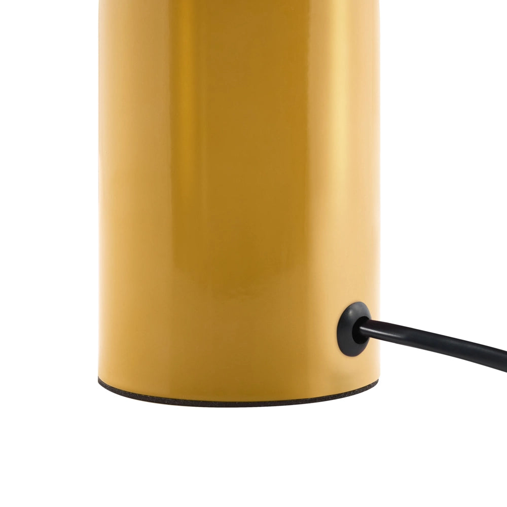 Lampada da tavolo giallo con base in metallo e ferro 22 cm luce singola design moderno accessori per la casa
